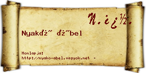 Nyakó Ábel névjegykártya