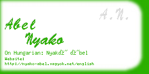 abel nyako business card